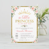 petite princesse fille baby shower invitation (Debout devant)