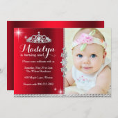 Petite Princesse Invitation d'anniversaire (Devant / Derrière)