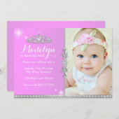 Petite Princesse Invitation d'anniversaire (Devant / Derrière)