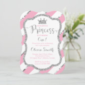 Petite princesse Invitation d'anniversaire Pink &  (Debout devant)