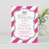 Petite princesse Invitation d'anniversaire Pink Si (Debout devant)
