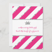 Petite princesse Invitation d'anniversaire Pink Si (Dos)