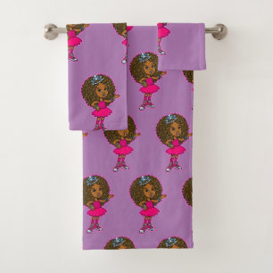 Petite princesse mignonne de rose d'Afro-américai