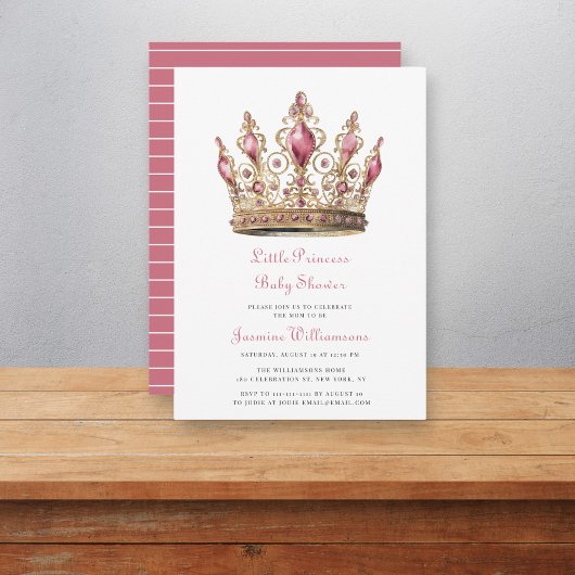 Petite princesse moderne baby shower Invitation