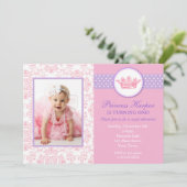 Petite princesse Photo Birthday Invitations (Debout devant)