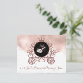 Petite princesse Sonogramme Faire-part de grossess (Debout devant)