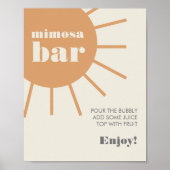 Petite Ray de Sunshine Poster Vintage Mimosa Bar (Devant)