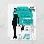 Petite robe noire Douche Invitation (Devant / Derrière)