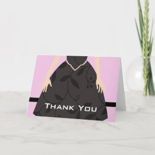 Petite robe noire Girly Merci Carte de voeux