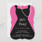 Petite robe noire Invitation | Bachelorette (Devant)