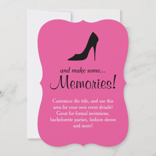 Petite robe noire Invitation | Bachelorette (Dos)
