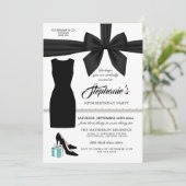 Petite robe noire Tiffany Invitation Anniversaire (Debout devant)