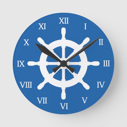 Petite roue de bateau nautique horloge murale déco (Recto)