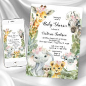 Petite Safari bébé douche Invitations