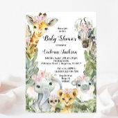 Petite Safari bébé douche Invitations
