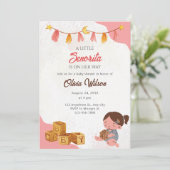 petite senorita baby shower invitation fiesta (Debout devant)