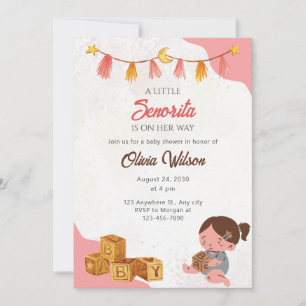 petite senorita baby shower invitation fiesta