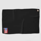 Petite serviette de golf avec drapeau de Porto Ric (Horizontal)