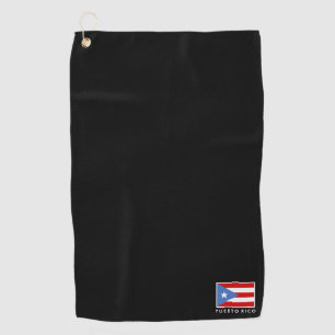 Petite serviette de golf avec drapeau de Porto Ric