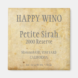 Petite Sirah Label Magnet Magneet