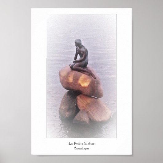 Petite Sirène Copenhagen Sculpture Statue Danemark Poster (Voorkant)