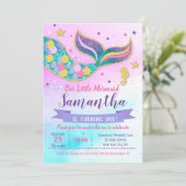 Petite Sirène Invitations d'anniversaire (Debout devant)