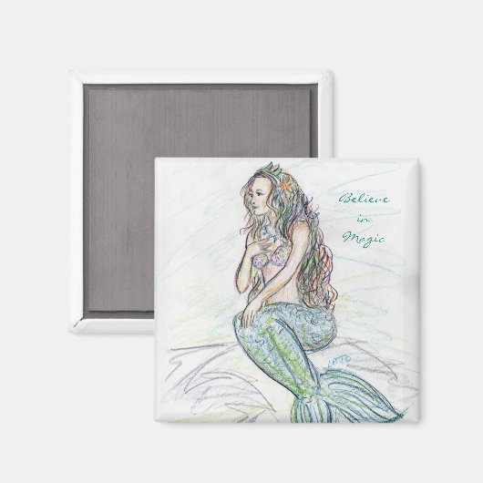 Petite sirène sur Rock Custom Refrigerator Magnets (Recto/Verso)
