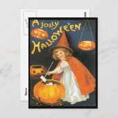 Petite sorcière bouillonnement de la carte postale (Devant / Derrière)