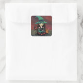 Petite Sorcière et Chat Noir Autocollants Hallowee (Sac)