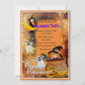 Petite Sorcière Et Fantôme Invitation (Devant)