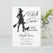 Petite sorcière Halloween Baby shower Invitation (Debout devant)