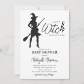 Petite sorcière Halloween Baby shower Invitation (Devant)