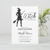 Petite sorcière Halloween Baby shower Invitation (Debout devant)