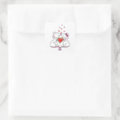 Petite souris d'amour et les coeurs | Sticker Carr (Sac)