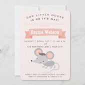 Petite souris - Invitation Baby shower (Devant)