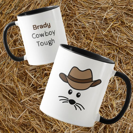 Petite souris personnalisable Cowboy Mug