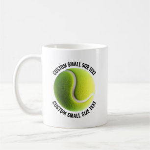 Petite Taille Texte Mug de Tennis Personnalisé 330
