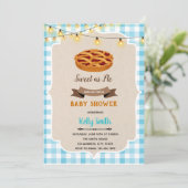 Petite tarte anniversaire invitation douche (Debout devant)