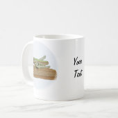Petite tasse de café verte de thé de bande (Devant gauche)