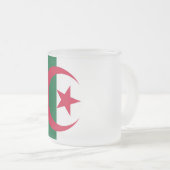 Petite tasse de verre dépoli avec drapeau d'Algéri (Devant droit)