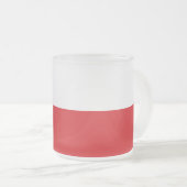 Petite tasse de verre dépoli avec drapeau de Czech (Devant droit)