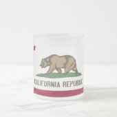Petite tasse de verre dépoli avec drapeau de la Ca (Centre)