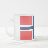 Petite tasse de verre dépoli avec drapeau de la No (Gauche)