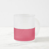 Petite tasse de verre dépoli avec drapeau de la Po (Devant droit)
