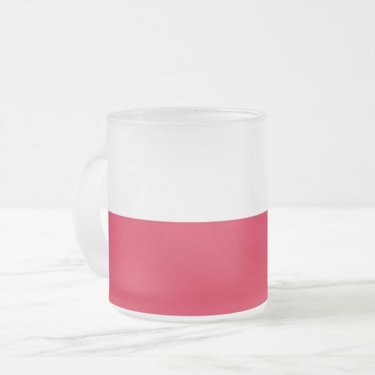 Petite tasse de verre dépoli avec drapeau de la Po (Devant gauche)