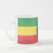 Petite tasse de verre dépoli avec drapeau d'Ethiop (Gauche)