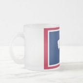 Petite tasse de verre dépoli avec drapeau Wyoming (Gauche)