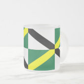 Petite tasse de verre dépoli avec le drapeau de Mo (Devant droit)