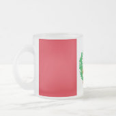 Petite tasse de verre dépoli avec le drapeau du Pé (Gauche)