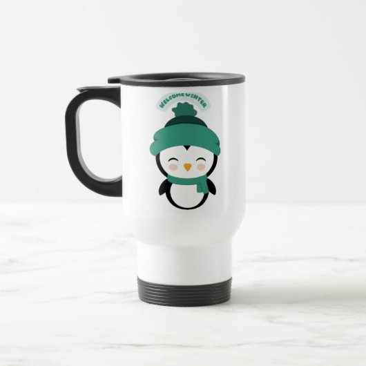Petite tasse d'impression de pingouin (Gauche)